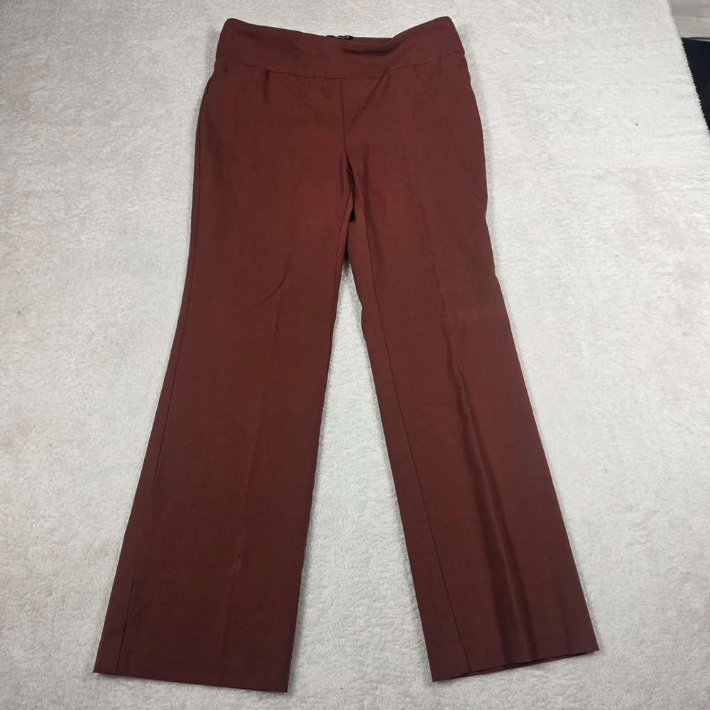 Counterparts Pull On Pants Womens 14‎ Rust Brown Excellent Stretch Career Work